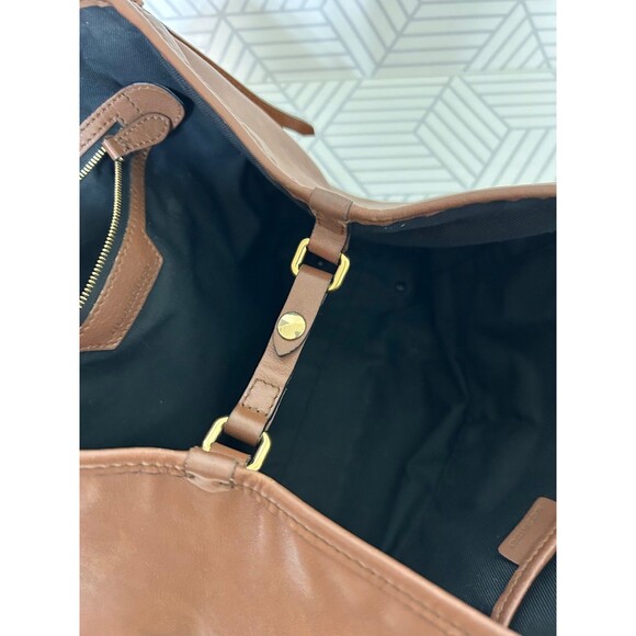 Burberry Beige Brown Leather Haymarket Check Canterbury Tote Shoulder Bag Italy - Picture 4 of 16